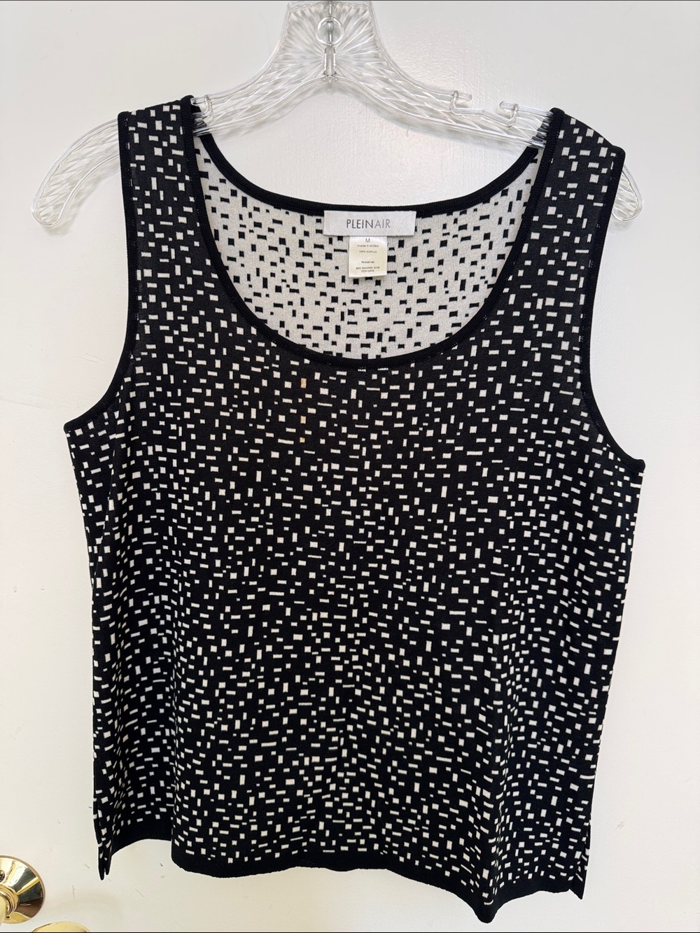 Pleinaire Black & White Geometric Tank Top